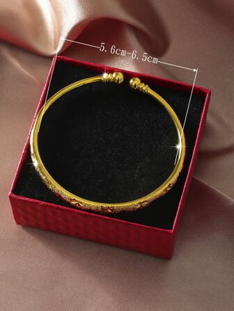 1 szt. Elegancka pozłacana regulowana bransoletka z błyszczącymi gwiaździstymi koralikami, odpowiednia do codziennego noszenia przez kobiety i jako prezent