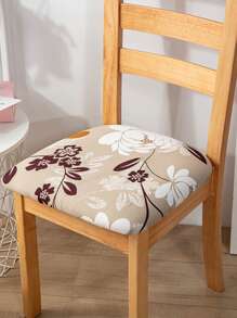 1入組花卉圖案彈力椅座套