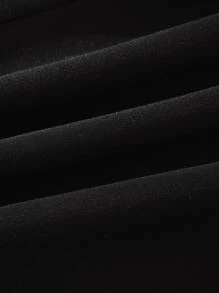 Manfinity Dauomo Men Drawstring Waist Slant Pocket Shorts - Black - View 5