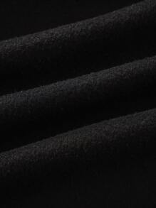 Manfinity Dauomo Men Drawstring Waist Slant Pocket Shorts - Black - View 3