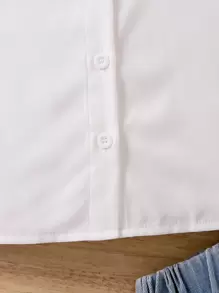 Toddler Girls Frill Trim Sleeveless Shirt - White - View 5