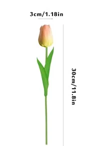 1pc Simulation Tulip, Simulation Flower, Fake Flower, Wedding Decor - Pink - View 8