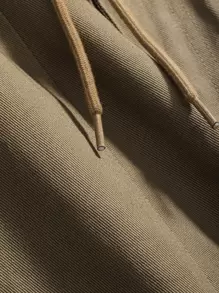 DAZY Men Slant Pocket Wide Leg Trousers - Khaki - View 4