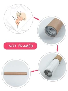 3pcs Abstract Figure Graphic Unframed Painting - Multicolor - View 4