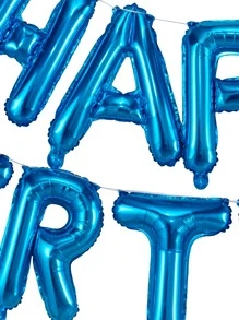 30pcs Star & Letter Design Balloon Set - Silver - View 2