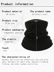 Sun Protective Anti UV 1pc Kids Solid Sports Neck Gaiter - Black - View 4