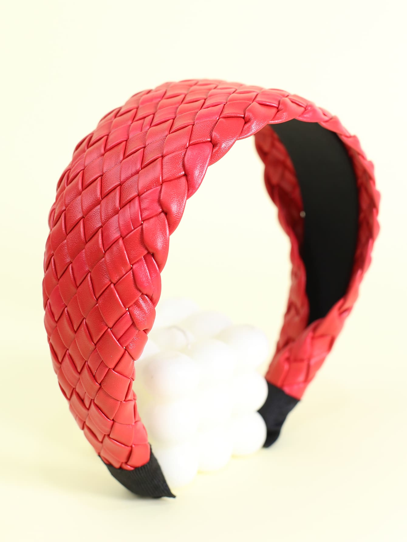 Weave Detail Headband - Red - View 1