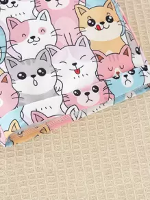 SHEIN 小女童卡通圖案背帶連體短褲 - 彩色 - 查看 5