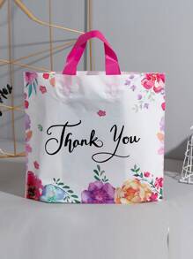 10pcs Floral & Slogan Graphic Random Gift Bag,
