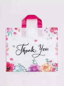 10pcs Floral & Slogan Graphic Random Gift Bag,