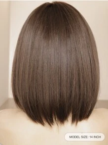 短直筒人造假髮帶劉海 - 拼色 - 查看 2