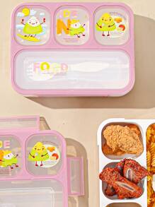 1 pieza Caja de almuerzo con estampado de dibujos animados - Multicolor - Ver 7