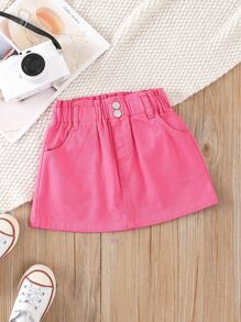 小女童紙袋腰牛仔半身裙