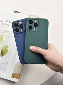2pcs Blue And Dark Green Protective Case Compatible With Apple Phones - Multicolor - View 1