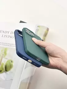 2pcs Blue And Dark Green Protective Case Compatible With Apple Phones - Multicolor - View 3