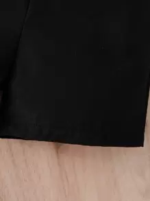 Baby Boy Houndstooth Print Vest Jacket & Bow Front Shirt & Shorts - Black and White - View 8