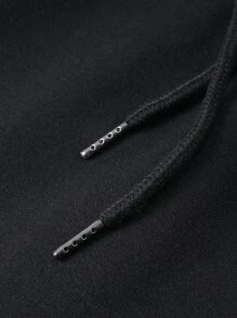 Manfinity Men Reflective Letter Graphic Tee & Shorts - Black - View 5