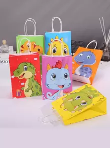 6pcs Dinosaur Pattern Gift Bag - Multicolor - View 1
