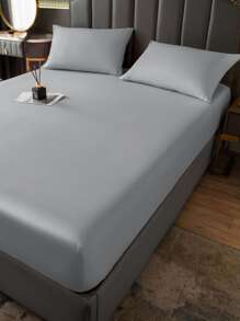 1 pieza Sábana bajera liso impermeable - Gris Claro - Ver 5