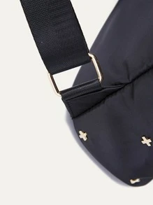 Funktionaler Rucksack mit Metall Dekor - Schwarz - Übersicht 6