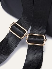 Funktionaler Rucksack mit Metall Dekor - Schwarz - Übersicht 8