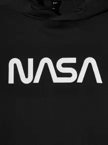 Manfinity VCAY Áo nỉ Nam Dây kéo Slogan Giải trí - màu đen - Xem 4