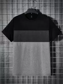 Manfinity VCAY Men Colour Block Tee - Black - View 1