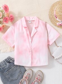 女孩紮染西裝領襯衫