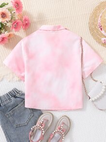 女孩紮染西裝領襯衫