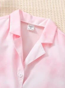 女孩紮染西裝領襯衫