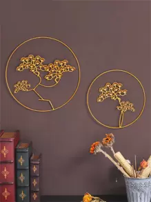 2 piezas planta Colgante de pared Set - Dorado - Ver 1