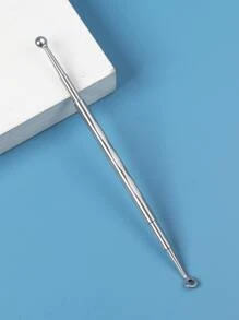 Double Headed Blackhead Remover Pimple Popper Tool, 1pc Stainless Steel Pimple Extractor Acne Needle, Whitehead Blemish Popping Skin Cleaning Tool,Skincare,Room Decor,Home Decor,Bedroom Decor,Bathroom,Christmas Gifts,Bathroom Decor,Travel,Travel Stuff,Wedding,Christmas Party,Mom Gifts,Home,Room,House Decor,Christmas Gift,Gifts For Mom,Birthday,Pink Room Decor,Living Room Decor,Bedroom,Gifts For Men,Dad Gifts,Mushroom,New Years,Mom,Accessories,Gifts For Dad,Friends,Funny Gift - Silver - View 2