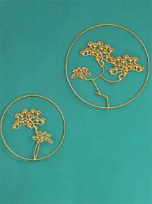 2 piezas planta Colgante de pared Set - Dorado - Ver 4