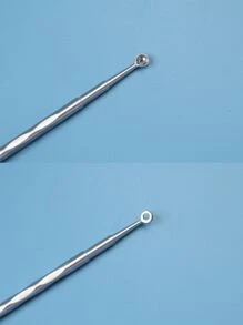 Double Headed Blackhead Remover Pimple Popper Tool, 1pc Stainless Steel Pimple Extractor Acne Needle, Whitehead Blemish Popping Skin Cleaning Tool,Skincare,Room Decor,Home Decor,Bedroom Decor,Bathroom,Christmas Gifts,Bathroom Decor,Travel,Travel Stuff,Wedding,Christmas Party,Mom Gifts,Home,Room,House Decor,Christmas Gift,Gifts For Mom,Birthday,Pink Room Decor,Living Room Decor,Bedroom,Gifts For Men,Dad Gifts,Mushroom,New Years,Mom,Accessories,Gifts For Dad,Friends,Funny Gift - Silver - View 6