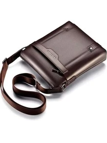 字母图案方形包中号拉链复古手提包书包斜挎包运动包高中大学生旅行学院学校皮包防水圣诞礼物男士斜挎包单肩包侧包简约老款商务休闲手提包