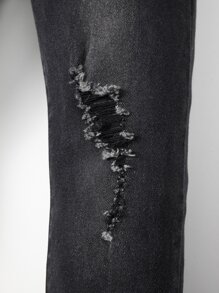 Niñito Jeans desgarro crudo - Negro - Ver 7