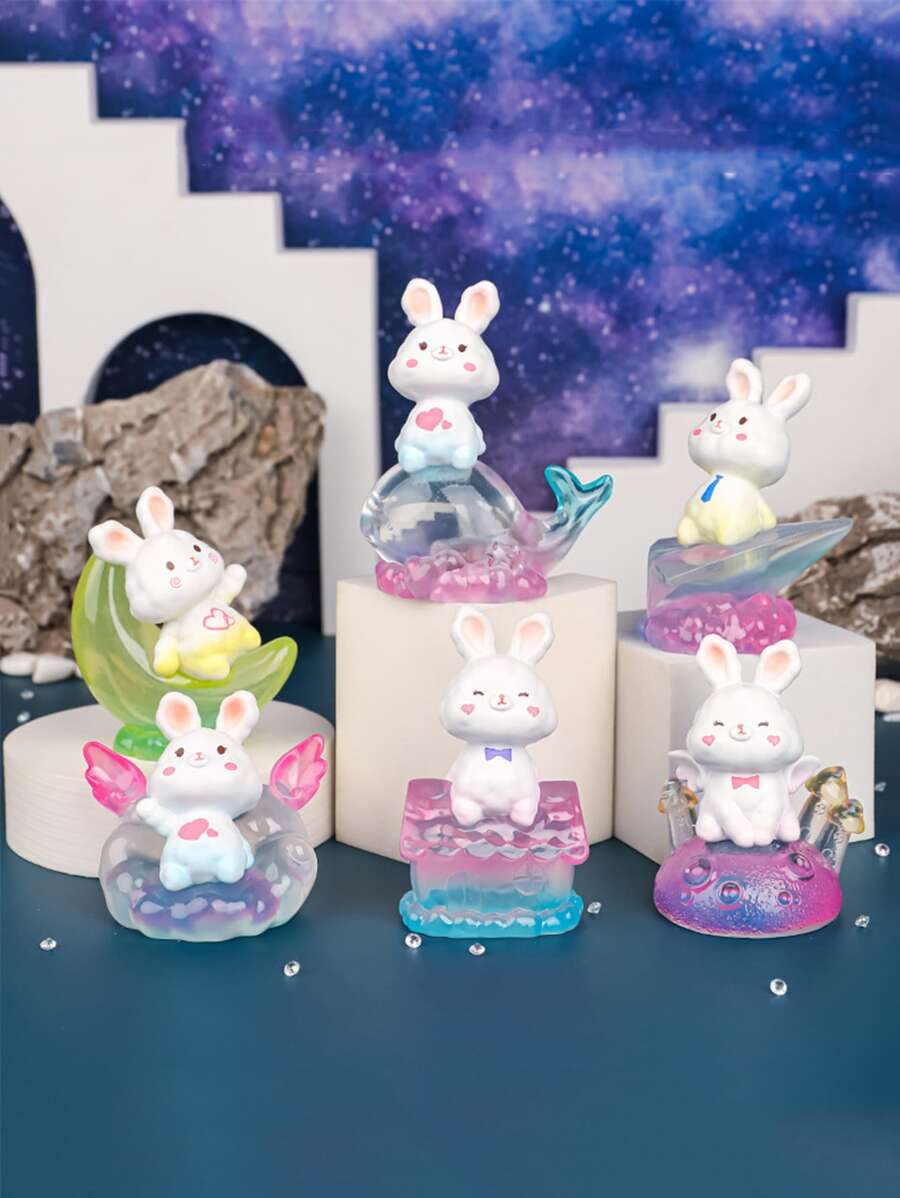 1pc Thiết kế hình con thỏ trang trí ngẫu nhiên Quà tặng tốt nhất - Nhiều màu - Xem 1