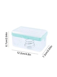 1pc Soap Box Hand Free Foaming Soap Dish, Multifunctional Soap Dish Hand Free Foaming Draining Household Storage Box Cleaning Tool - Clear - View 3