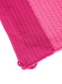 Breezaya Top de punto de rayas de espalda abierta con cordón bajo asimétrico - Rosa - Ver 3