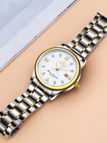 Đồng hồ đeo tay thạch anh ngày con trỏ tròn cho nam - Nhiều màu - Xem 2