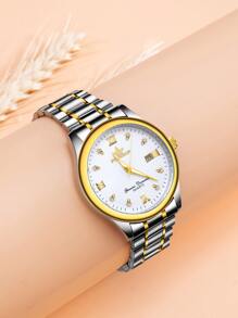 Đồng hồ đeo tay thạch anh ngày con trỏ tròn cho nam - Nhiều màu - Xem 3