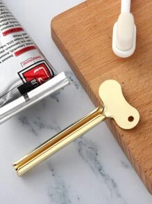 1 件金色不锈钢牙膏挤压器，适用于护手霜、药膏和铝管牙膏家居浴室装饰秋季装饰返校