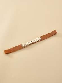 Symmetrical Buckle Belt - Camel - View 3