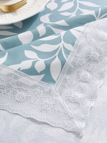 1pc PVC Flannel Lace Edge Waterproof And Oil-proof Tablecloth - Multicolor - View 5