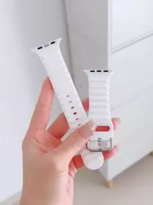 1x Dây đeo silicon tương thích với Apple Watch - trắng - Xem 1