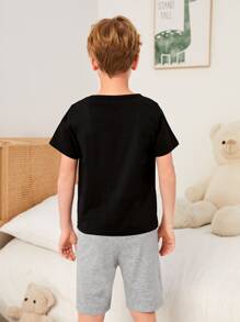 Boys Slogan Graphic PJ Set - Multicolor - View 2