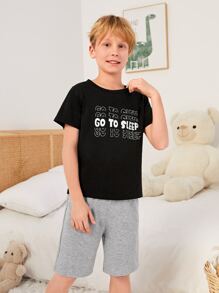 Boys Slogan Graphic PJ Set - Multicolor - View 3