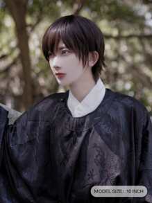 alicegarden Daily Wear Brown Unisex Short Hair Wig To Have A Handsome Male Look - Brown - View 2