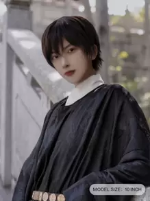 alicegarden Daily Wear Brown Unisex Short Hair Wig To Have A Handsome Male Look - Brown - View 3