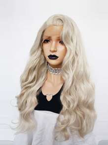13*3 Lace Front Long Body Wave Synthetic Wig - Brown - View 5